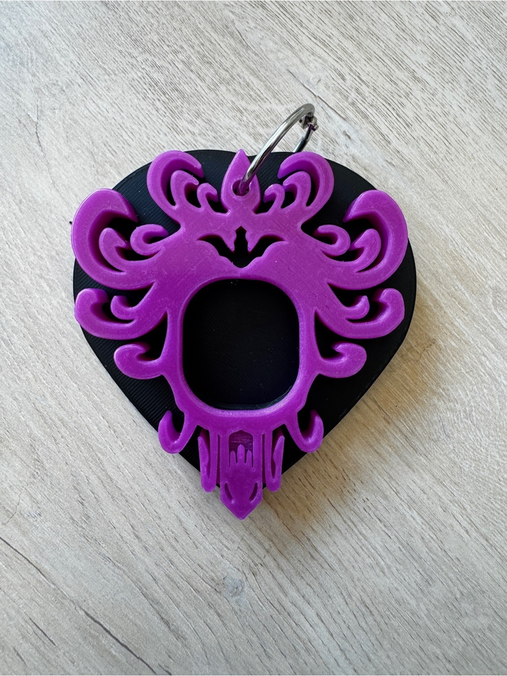 Disney Haunted Mansion Wallpaper Magic Band+ Buddy Puck Holder Bag Charm w Clip